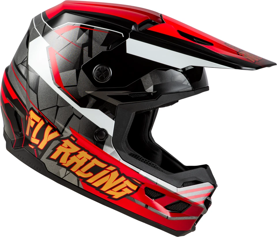 Fly Racing Youth Kinetic Scorched Helmet, Size Youth Large, Red/Black/White - Image 2 of 4