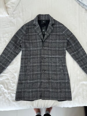 NWT 7 for all mankind mens gray reversible  jacket coat size Small 