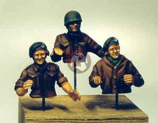 Resicast 1/35 British Tank Crew in Summer 1944 WWII (3 Half-Figures) 355511