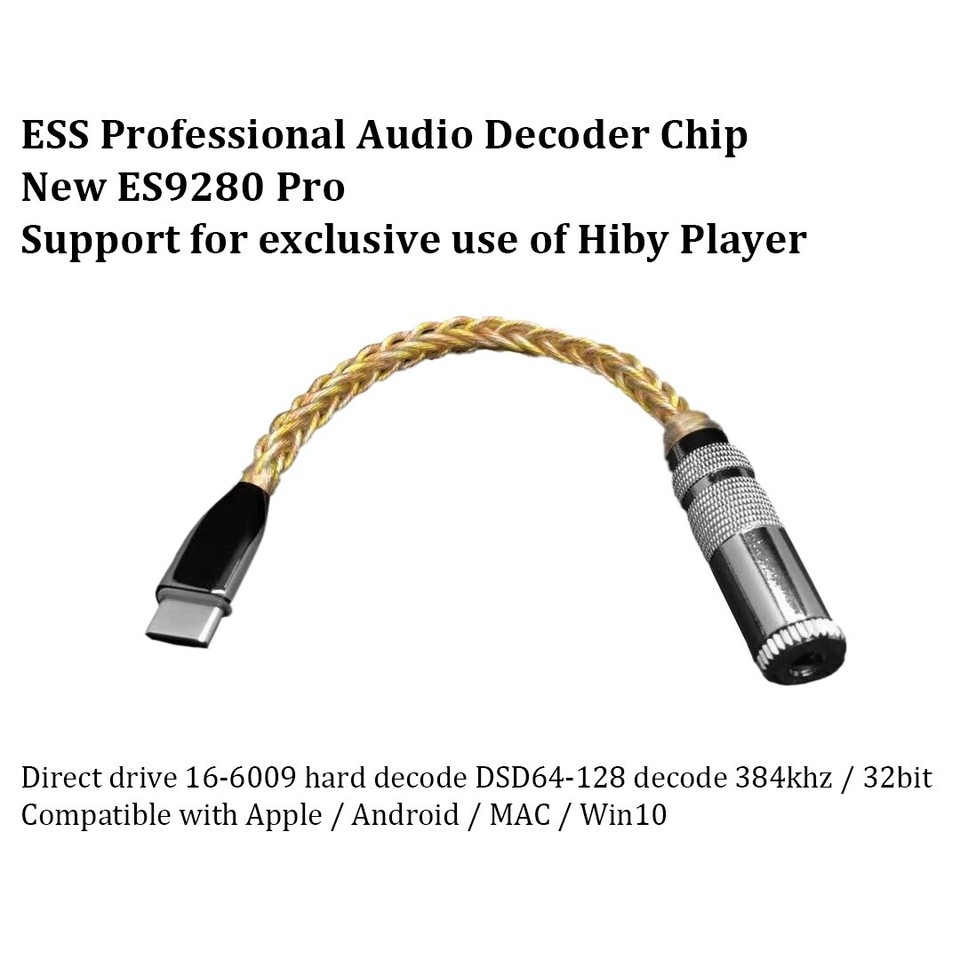 ESS ES9280c Pro USB C Portable DAC to 4.4 Balance Port,32bit384kHz,Hi ...
