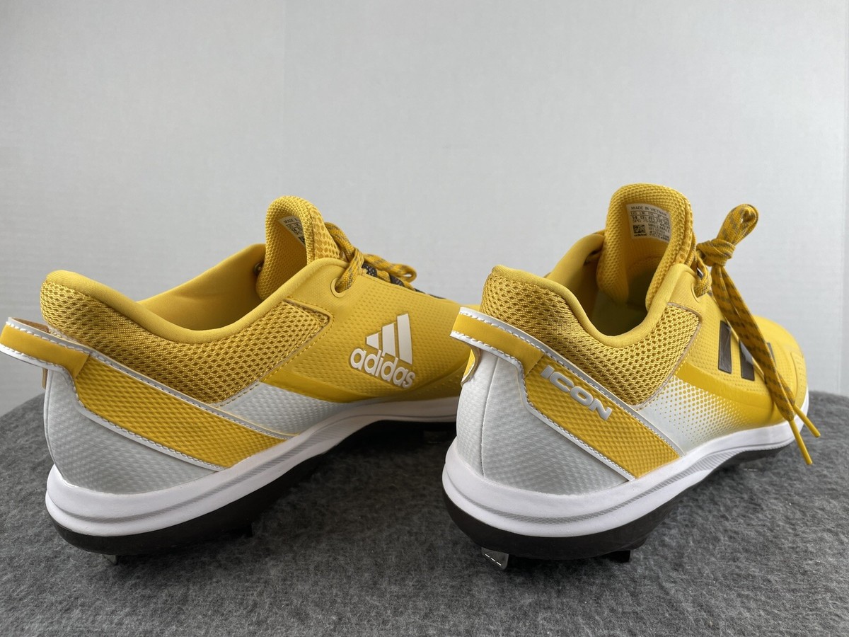Men\'s Adidas Icon 7 Metal Baseball Cleats Shoes‎ Yellow/Brown Size 14 GX5834 Adidas Icon 7 Metal Baseball Cleats Men main image 2