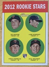 LIAM HENDRICKS, 2012 TOPPS HERITAGE ROOKIE CARD, HOT PITCHER !