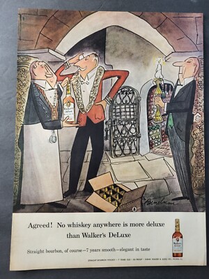 Walker's Deluxe Whisky-No Whiskey Is More Deluxe-Print Ad 1958