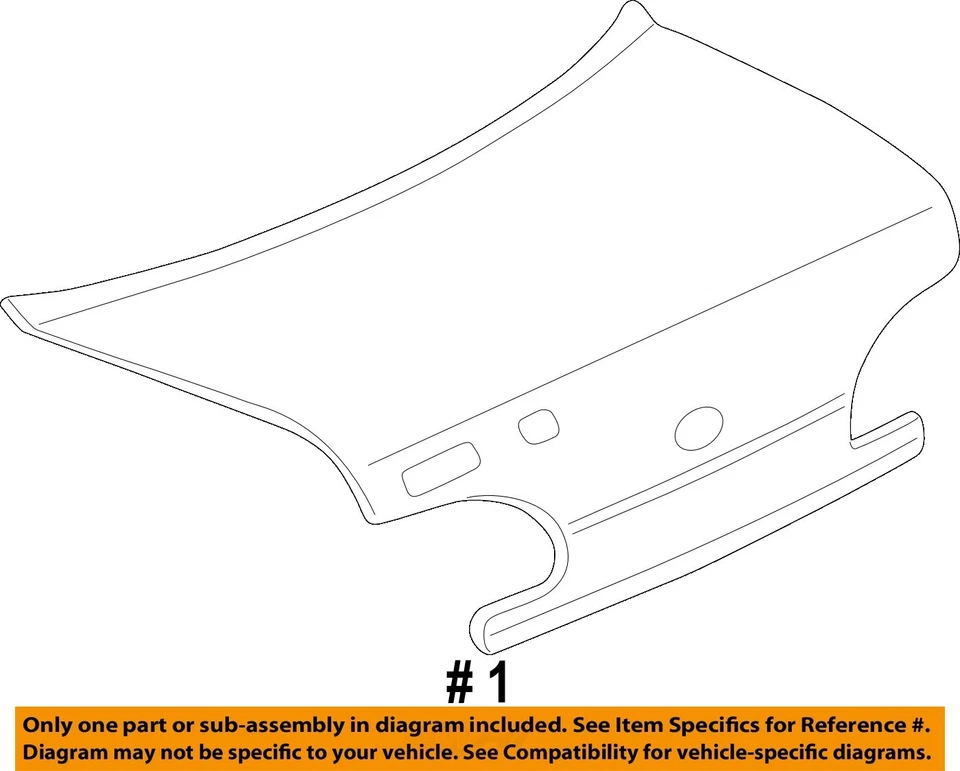 Used Deck Lid fits: 2001 Chevrolet Malibu VIN N 4th digit Classic Grade A Foto 4 de 4