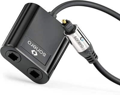 SONERO® Toslink Premium Optisches Splitter 1x2 S/PDIF Digitaler Audio Verteiler 0,15m