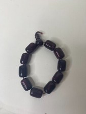WOOD Beads Dark Brown for Crafting JEWERLY Making 12 Pieces Vintage