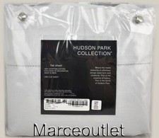 Hudson Park Classic Linens Egyptian Cotton Percale FULL Flat Sheet Cloud