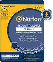 Norton 360 Deluxe 2024 5 GeräTe 1 Jahr 50GB Cloud Abo Email Sofort
