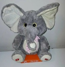 Ear Flapping  Singing Peek a Boo Elephant Animated Plush Kids Toy New