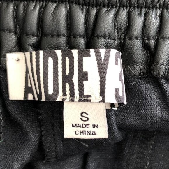 AUDREY 3+1 Leather Shorts Women's size S Black Dark Fairy Cyber
