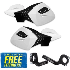 UFO Universal Handguards for Motocross with fixing kit Bush Guards MOTO X White