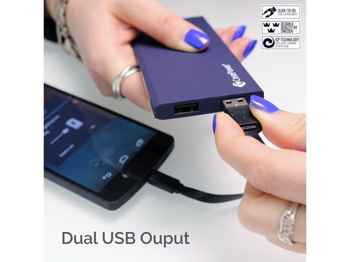 CasePower 5700 mAh 2.1A Power Bank USB Charger for iPhone Samsung iPad Tab BLACK - 第 10/10 張圖片
