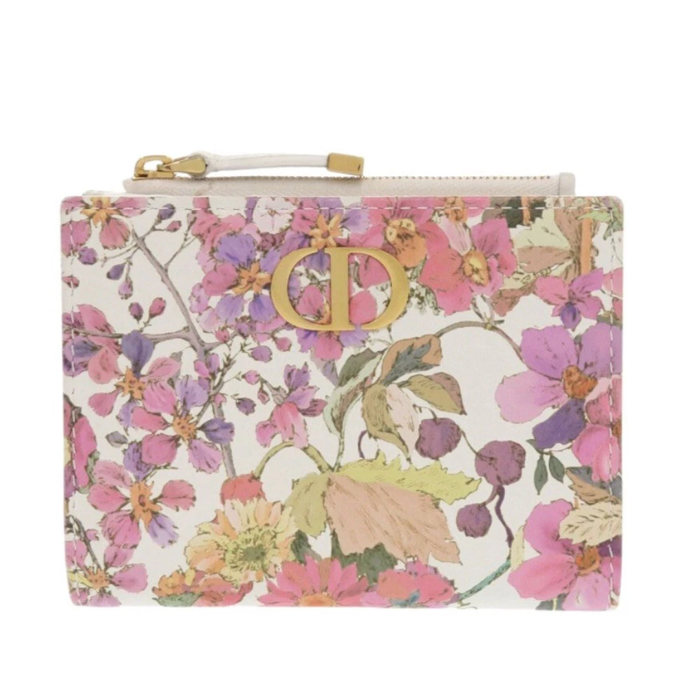 AUTHENTIQUE mini portefeuille Christian Dior S5173USQE_M933 Caro Dahlia cuir rose