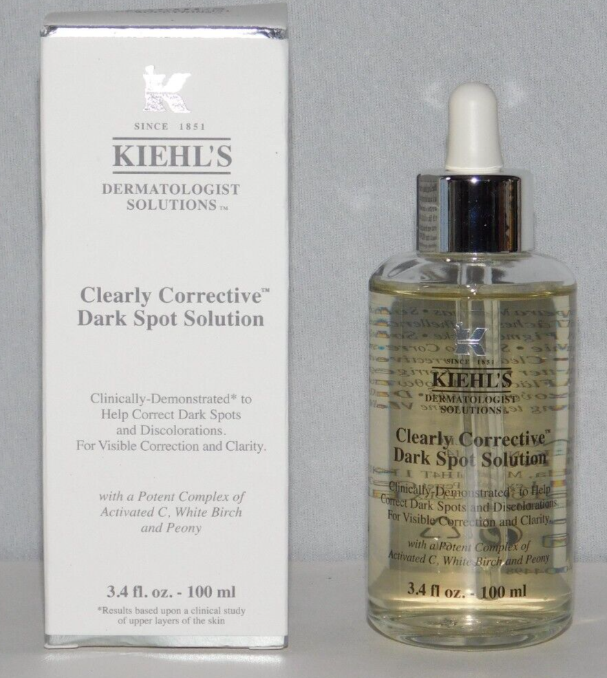 Kiehl's Clearly Corrective Dark Spot Solution 3.4 oz 100 ml New in