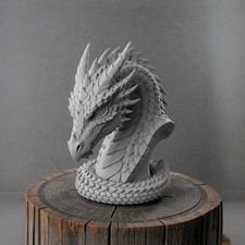 Stampo in silicone testa di drago per resina e cemento, candela creatura mitica, sapone