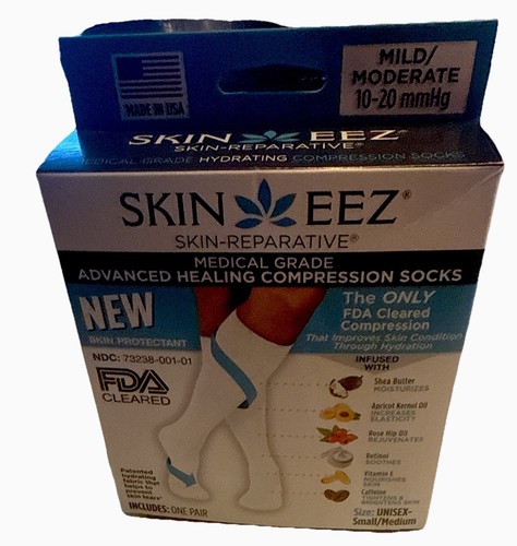 SKIN EEZ Medical Grade Advanced Healing Compression Socks Small/medium 1 Pair - Picture 2 of 6