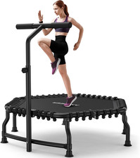 ANCHEER 50" Rebounder Trampoline for Adults- 2025 Foldable Mini Trampoline with