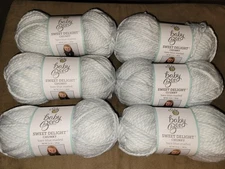 Baby Bee Sweet Delight Chunky Yarn -Color: Bare Blue Marled 3.5 oz each Lot of 6