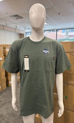 Dickies Men's Heavyweight Crew Tee with Chest Pocket (Green / Size XL)