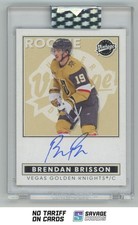 2024-25 Upper Deck Clear-Cut Vintage Auto Brendan Brisson RC #VA-BR Vegas Golden