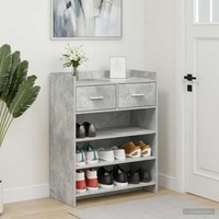Schuhschrank 73,5 X 36 X 92 Cm Holzwerkstoff Betongrau