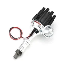 Pertronix Flame-Thrower Black Vacuum Distributor for Pontiac 301-455 Engines
