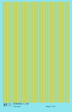 K4 Ho Scale Water Slide Decals Yellow 116 Inch Stripes Set K4 Ho Scale Water Slide Decals Yellow 116 Inch Stripes Set