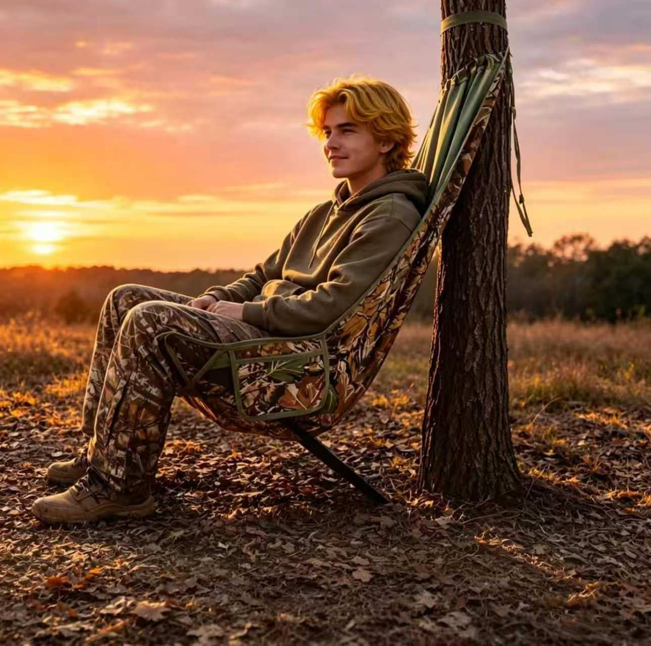 New Outdoor Low-Profile Hunting Chair, Portable and Lightweight Hunting Hammock 