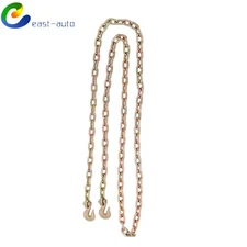 G70 Transport Binder Chain Grade 70 Truck 5/16" × 12' W/ Grab Hooks 4700 Lbs