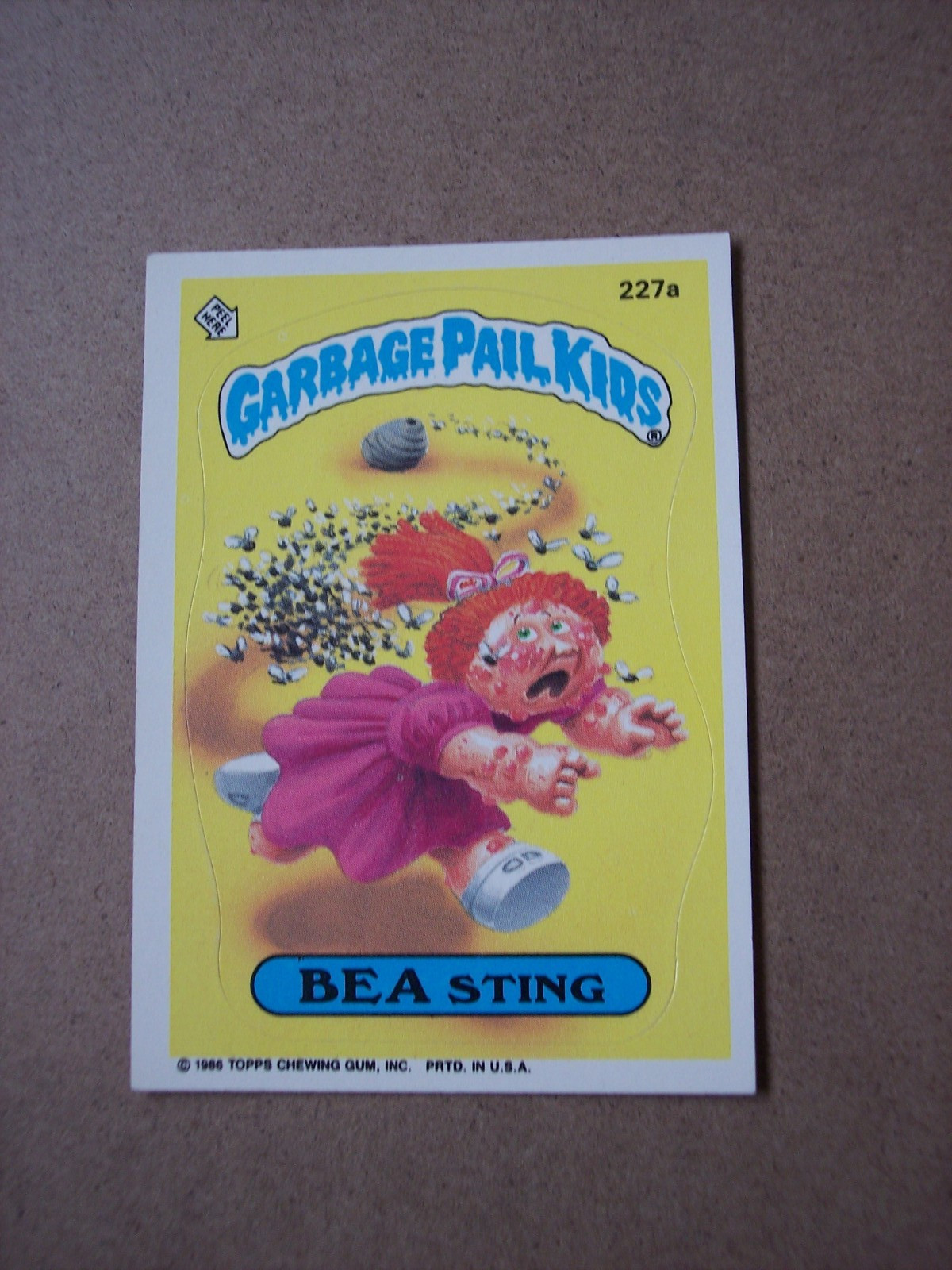 1986 Garbage Pail Kids series 6 Bea Sting 227a GPK OS6 NM check photos