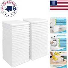 Lint-Free  Durable Microfiber Cleaning Cloths 50PK - Perfect for All Surfaces