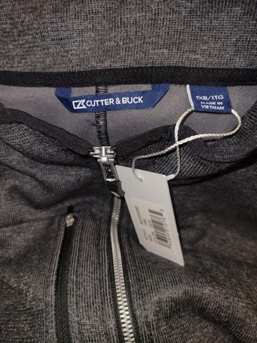 Cutter & Buck Mainsail Sweater-Knit Full Zip Gray Sweatshirt Jacket NEW Mens 1XB - Picture 4 of 4