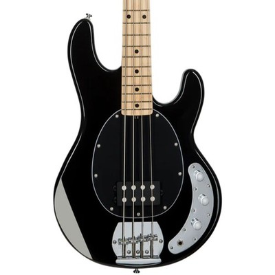 Sterling StingRay RAY4 4-String Bass Guitar, Maple Fingerboard, Black
