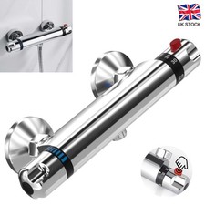 Modern Bathroom Surface Mounted Thermostatic Shower Mixer Bar Valve 1/2" Bottom
