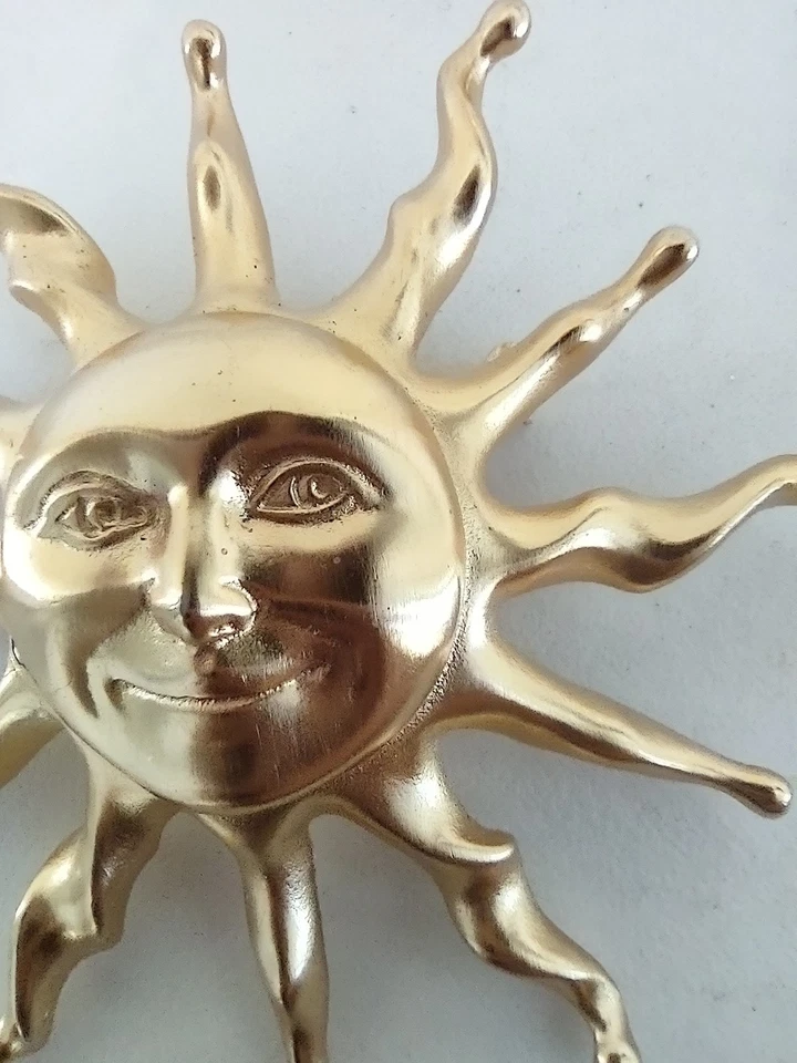Broche Sol Anne Klein Celestial Whimsigoth Vintage Años 90 Tono Dorado Prendedor  Foto 2 de 4