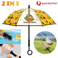 2IN1 Kids Umbrella Water Gun Splash Attack Defense Rafting Water Battles Tool AU