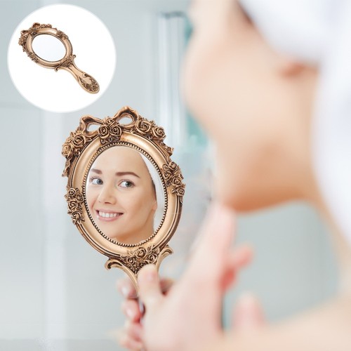 Vintage Handheld Mirror Embossment Delicate Mirror Unique Photography ...