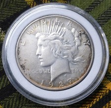 1927 D Peace Silver Dollar, Semi Key Date, United States of America Silver $1