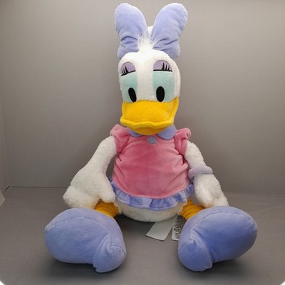 Disney Daisy Duck Plush 18'' Stuffed Animal Pink Dress Purple Bow Large Toy