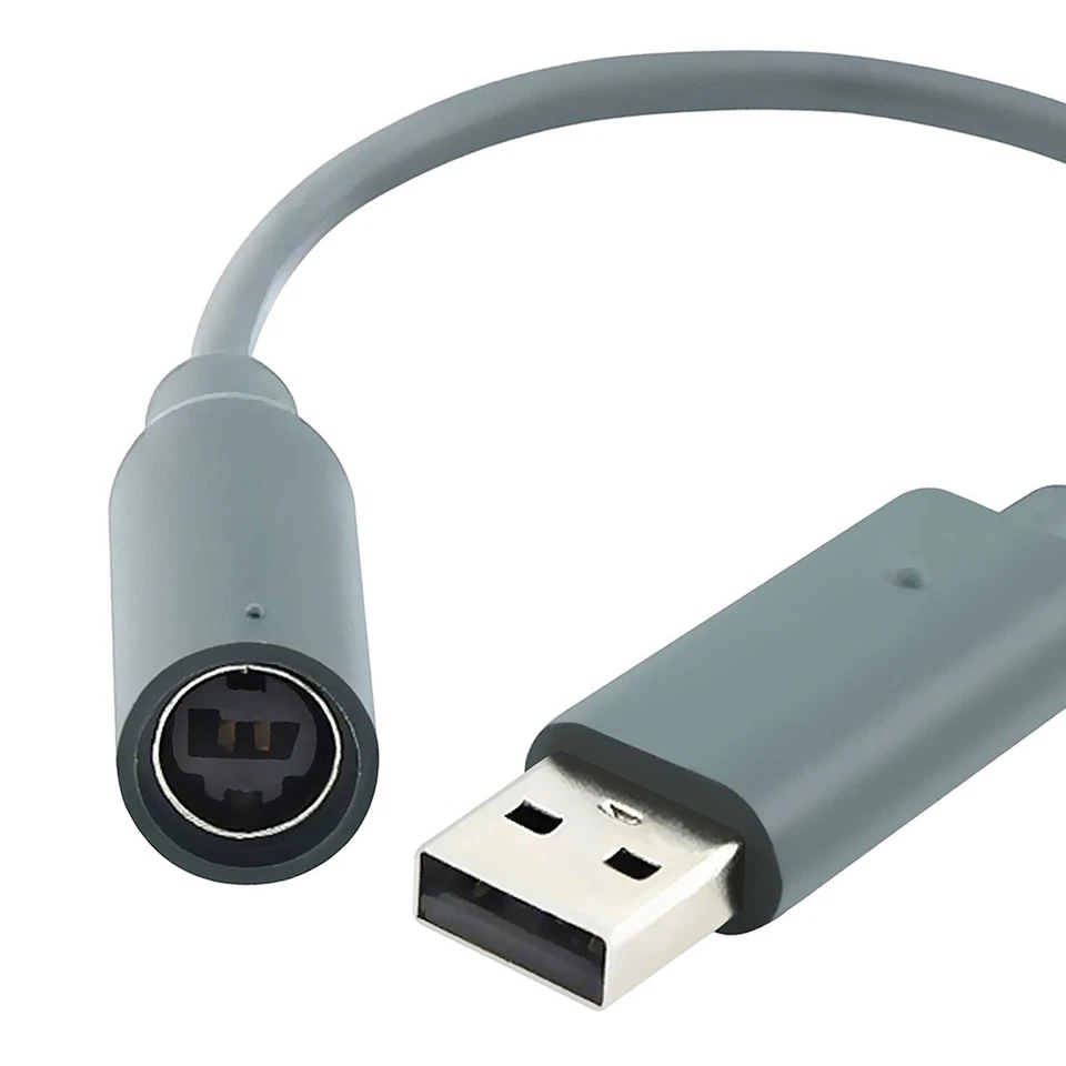USB Breakaway Dongle Cable Cord Adapter For Xbox 360 PC Wired Controller, 9" - Image 4 of 4