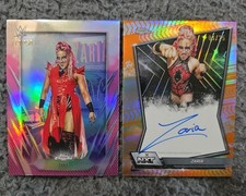 2026 Topps Chrome WWE Zaria NXT TRUE ORANGE Refractor Auto /25 PAIR Card /250