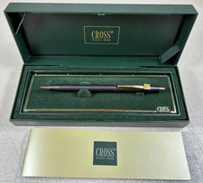 Vintage Cross Ball Pen 2502 CLB Classic Black Gold w/ Case Box Manual Black Ink