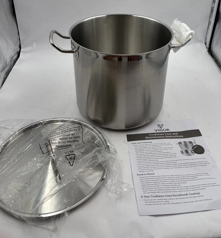 VIGOR SS1 SERIES 20 QT. HEAVY DUTY STAINLESS STAIN STOCK POT WITH LID
Opens in a new window or tab