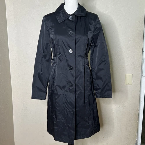 Michael Michael Kors trench donna nero foderato con cintura taglia M