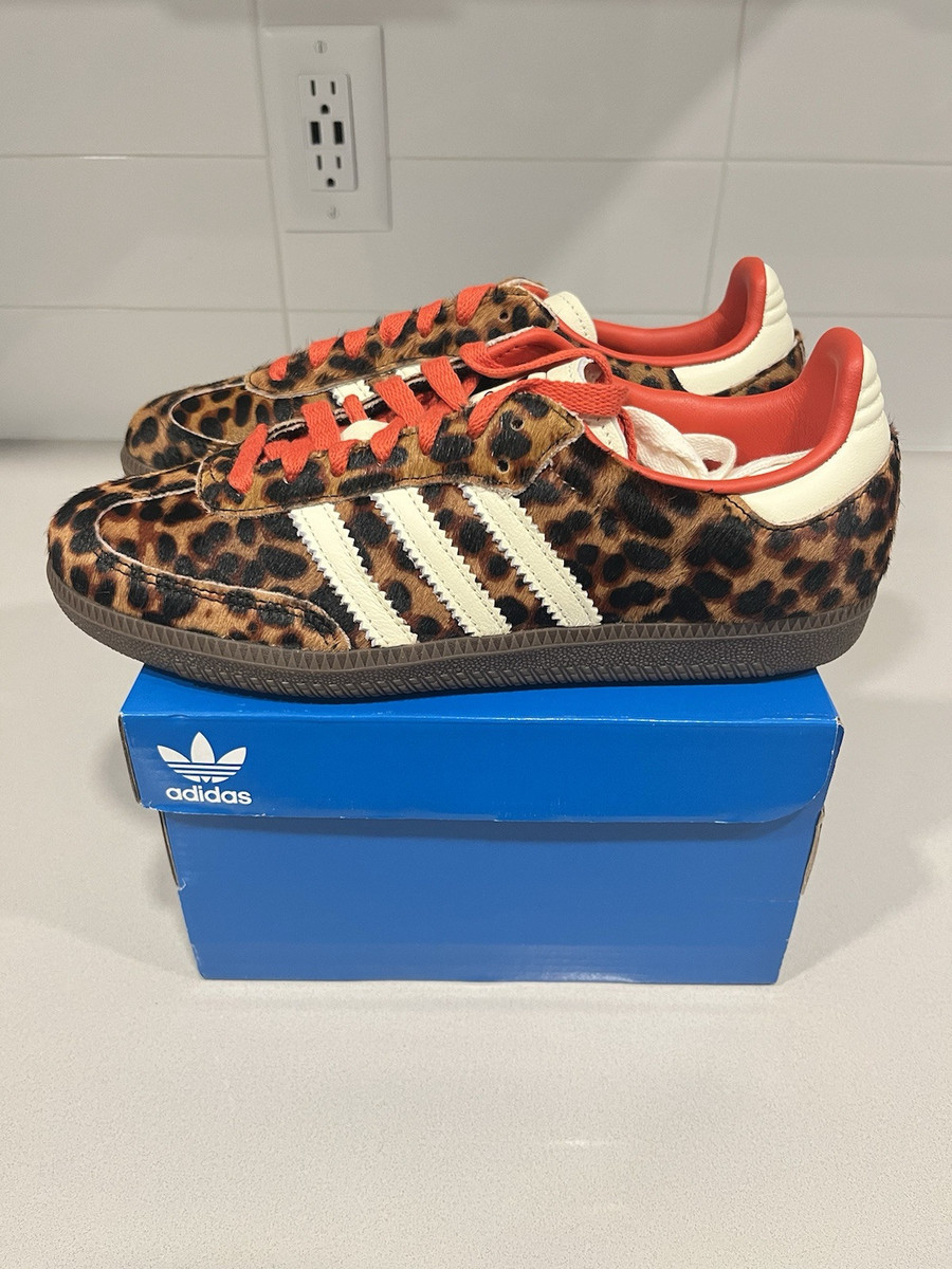 Size 5 - 9 Women's - Adidas Samba OG Preloved Red Leopard