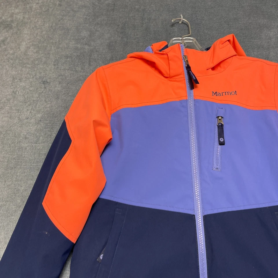Куртка утепленная Marmot Elise для девочек средняя разноцветная водонепроницаемая с капюшоном - Изображение 4 из 4