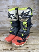 Alpinestars Tech 7s Youth / Kids Size 3 - Black Orange & Yellow Motocross Boots