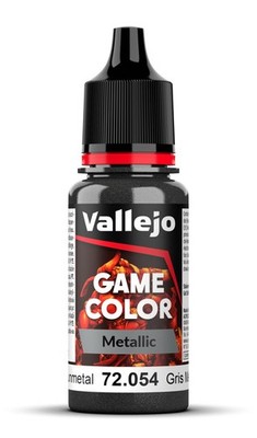 72.054 Dark Gunmetal (18ml) Game Color Vallejo Acrylicos Vallejo Farben NEU