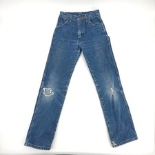 Wrangler 13MWZBP Kids Slim Cowboy Cut Jeans Blue 14 Slim Made in USA Vintage