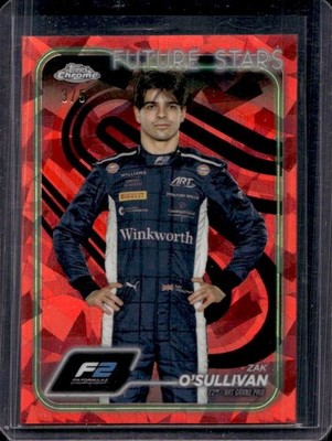 2024 Topps Chrome Sapphire Formula 1 F1 #29 Zak O'Sullivan Red 3/5